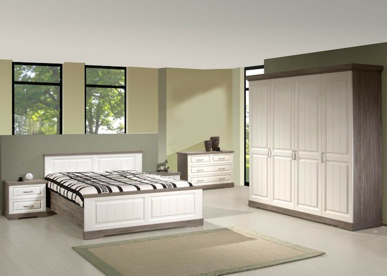 Complete slaapkamer IVANA 160x200 truffel/porselein