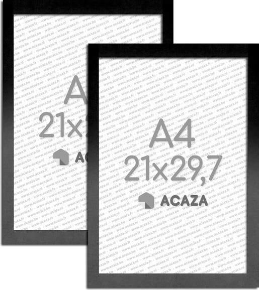 Kritisch betreuren Conventie Set van 2 Madison fotokaders - A4 formaat - fotolijsten in MDF hout - zwart  | Acaza 
