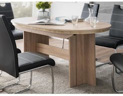 Table repas ovale extensible ROMY sonoma 160>310 cm