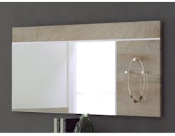 Miroir PADEL 120 cm blanc/chêne endgrain