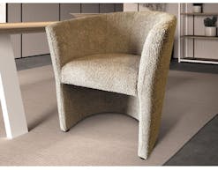 Fauteuil cabriolet moderne TANJI tissu sable