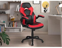Chaise gamer SENSEI noir/rouge