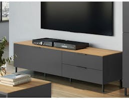 Tv-meubel CALIFA 1 klapdeur 2 lades navarra eik/grafiet