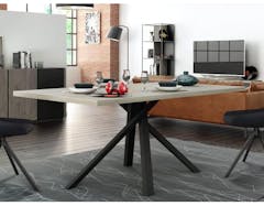 Table repas rectangulaire SNAPO 180 cm stanley hickory/noir