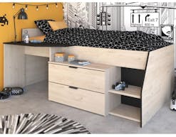 Gecombineerd bed MICKEY 90x200 cm jackson eik/zwart 