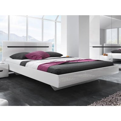 Bed HERCULE 180x200 cm wit/zwart