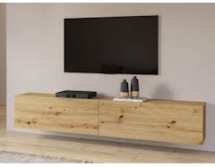 Tv-meubel AVATAR 2 deuren artisan eik zonder led 