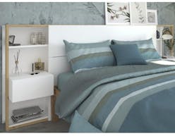 Tête de lit SAMMY avec tables de chevet 160x200 cm chêne jackson/blanc