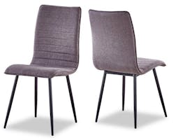 Set van 6 stoelen EDITH grijs