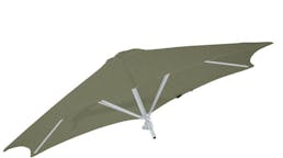 Umbrosa Paraflex parasol hexagonal Ø 270 cm sans bras sunbrella almond