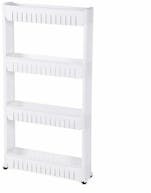 Opbergtrolley - 4 niveaus - 54.5x102.5x12.7 cm - wit 