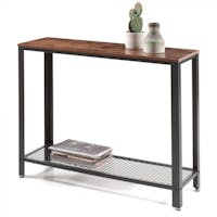 Table console haute - look industriel - 101,5x80x35 cm - brun vintage