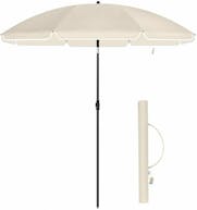 Parasol - Ø 180 cm - achthoekig - kantelbaar - met draagtas - beige