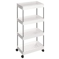 Opbergtrolley - 4 niveaus - 40x86x22 cm - wit