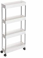 Opbergtrolley - 4 niveaus - 40x86x12.5 cm - wit 