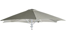 Umbrosa Paraflex parasol hexagonal Ø 270 cm sans bras solidum grey