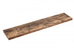 Wandplank - industrieel design - 120x4x25 cm - vintage bruin 