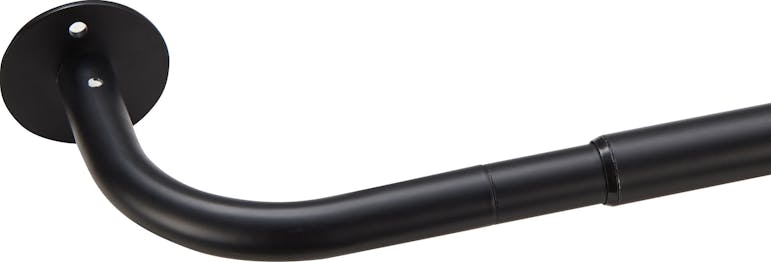 Gordijnroede - verduisterende gordijnen - uitschuifbaar - van 120 tot 210 cm - zwart Acaza